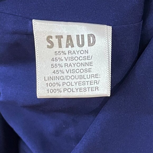 New Staud Juniper Mini Dress Boysenberry Blue 6, Small $235 - Picture 7 of 8